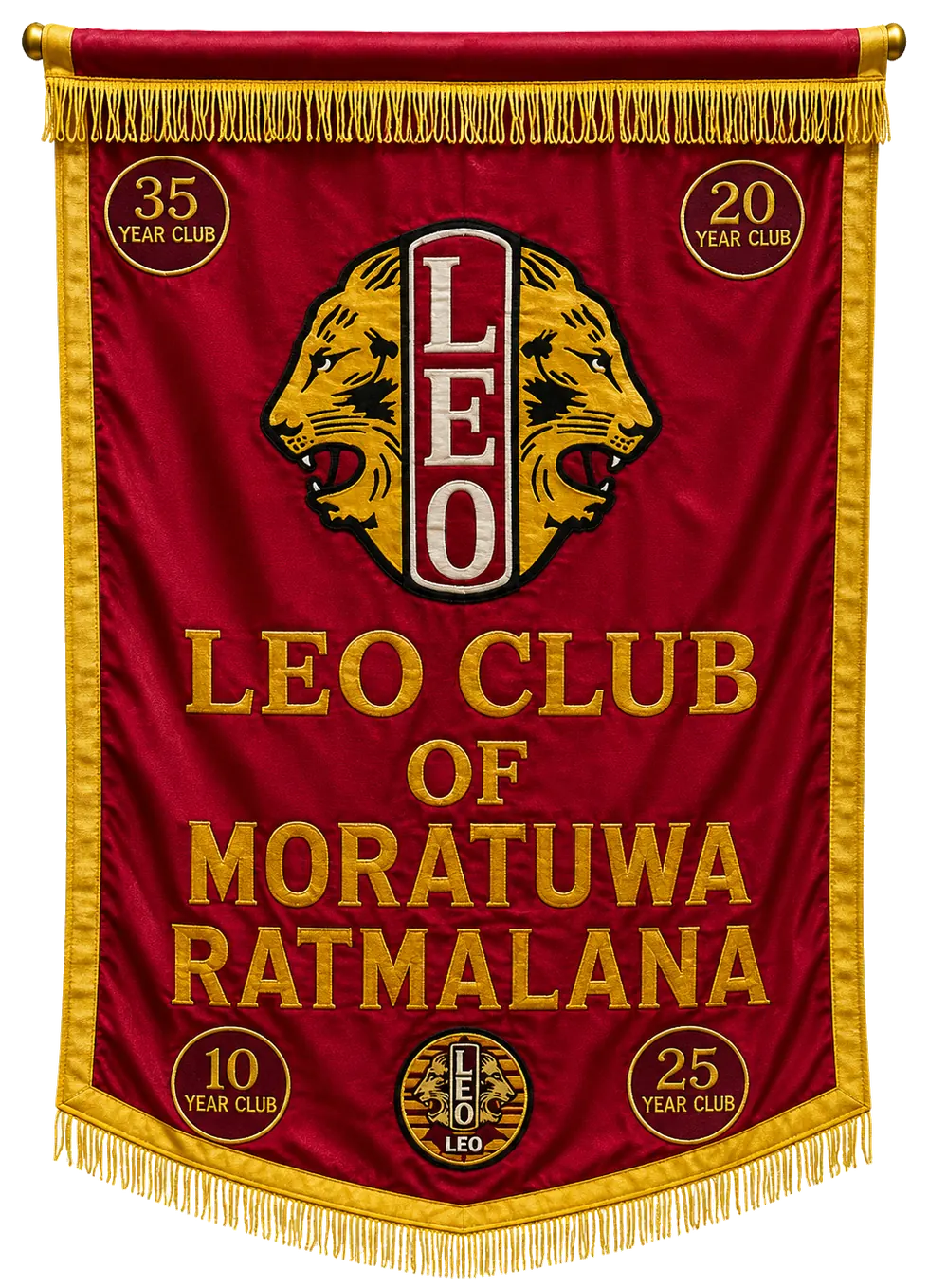 Ceremonial flag of the Leo Club of Moratuwa-Ratmalana